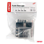 fuse box 6 plug, 1 mass fastening, 12 protection 2*5A , 2*10A, 2*15A, 4*20A