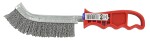 Steel wire brush with plastic handle, Ø0.3mm
