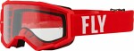 prillid FLY RACING FOCUS värv punane/valge, mõõt OS, tuuleklaas läbipaistev