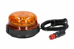 Rotating beacon (orange, 10/30V, LED, LED, magnetic fixing, no of programs: 3, with lighter socket cable)
