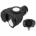 Plug-in socket, numero of pins/numero of active pins 9/15, 24V (adaptor; short) fits: MERCEDES ACTROS, ACTROS MP2 / MP3, ACTROS MP4 / MP5, ATEGO, ATEGO 2, ATEGO 3 04.96-