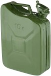 Canister, capacity: 10 l, metal, Ruostumaton teräs, green, application: Diesel fuel, fuel/s, grease/s, bensiini, certificate: na paliwa; UN