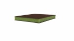 Slipsvamp, ark 120 x 98 mm, gradering p320, för mattande underull, brun/grön