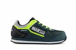 SPARCO Safety shoes GYMKHANA, size: 46, safety category: S1P, SRC, materiaali: microfibre / net, colour: black/green, shoe nose: composite
