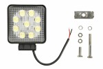 LED-työvalo (Epistar LED, 10-30V, 27W, 2160lm, diodien määrä: 9x3W, height: 110mm, width: 110mm, syvyys: 35mm)