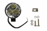 LED-työvalo (Epistar LED, 10-30V, 9W, 720lm, diodien määrä: 3x3W, syvyys: 51mm, diameter: 82mm)