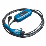 Elektriautode laadimisseade AC, EVSE mobiilnelaadija Akyga AK-EC-01 LCD, faaside number: 1, 3,7kW, paint: black/blue, cable type 1 (coating; power adjustment) Ładowarka do samochodów elektryczny