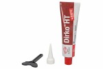 Sealing compound, flexible silicone mass, line: DIRKO, capacity: 0,07l, temperature range: -60/315°C, silicone, red, tube, does not contain solvent, flexible, lasting, UV rays resistant
