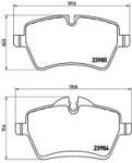 brake pads - tuning (XTRA), front part, street legal: yes, suitable for: MINI (R50, R53), (R52), (R56), (R57), (R58), (R59), CLUBMAN (R55) 1.6 11.03-06.15