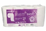 Toilet paper cellulose, roll VELVET EKSPERT 3,4 kg, type: EXPERT, 8 pc, paint: white, layers number: 3, length: 18m, height:12,5cm, width:9,7cm