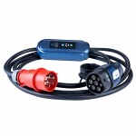 AC laadija, EVSE mobiilne laadija Akyga AK-EC-12 LCD, faaside arv: 3, 11kW, värv: must/blue, kaabel type 2 (koos kate; koos power reguleerimine; koos timer) laadija auto elektri Aky