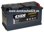 Gel batteri 12v 80ah 900wh exide es900 utrustning gel -/+ es900