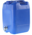 water canister blue with metal tap 20l