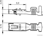 Wire connections (price per 1 pcs, female connector, wire: 1,5-2,5mm², connection type: SLK, KOSTAL, ELA, 2,8)