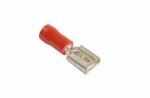 Elektros priedas, medžiagos plokštės jungtis plokščia 4,8x0,5 mm raudona 1 plokščia