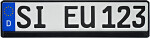 Automašīnas piederumu numura zīme (bez burtiem)