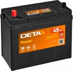 аккумулятор DETA 12V 45Ah/330A POWER (L+ jis) 237x127x227 B0 (стартерный аккумулятор)