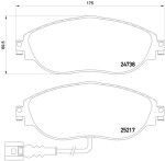 brake pads - tuning (XTRA), front part, street legal: yes, suitable for: SEAT ALHAMBRA; VW CC B7, GOLF VII, PASSAT B6, PASSAT B7, PASSAT B7/combi, PASSAT B8, SHARAN, T-ROC 1.0-3.6 02.08-