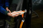 Stegbräda/klätterstöd för fästögla för bildörr l, orange-vit