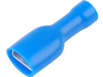 Receptacles Slotted blue 6,3x0,8mm coated 100pc