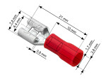 johtoliitin punainen 6.3 x 0.8 mm 100kpl