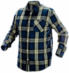 skjorta flanell mörkblå-oliv-svart, storlek xl