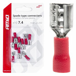 Receptacles (male)10 pc, 7,4mm 0.5-1.5mm2, red