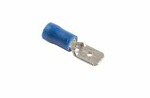 Elektros priedas, medžiagos plokštės jungtis 6,3x0,8 mm mėlyna plokščia
