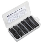 SEALEY set Heat-shrinkable rüüs black 50 i 100mm ( 180pc.), diameter: 50mm - O3.2 (x60), O4.8 (x40), O6.4mm (x20), 100mm - O3.2 (x30), O4.8 (x20), O6.4mm (x10)