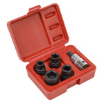 SEALEY set sockets pięciokątnych ( 5pc.), do obslugi for brakes; system Girling socket spindle 10mm, system Bendix adapters 10, 12.5, 14, 19mm