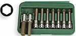 Hex wrenches set 1/2" 9pc allen, L=100mm in plastic case, sizes M4-M17