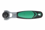 TOPTUL Ratchet wrench 1/2", length: 160mm, teeth number: 72, short handle, rotating head