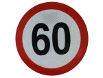 ограничение скорости знак наклейка 60km/h ( диаметр 20 cm, Рефлектор)