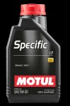 масло MOTUL 5W30 1L SPECIFIC 17 / RN17 синтетическое