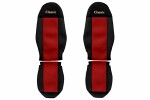 PS10, Seat cover seat - Classic, VOLVO FH FM FL . 02-12 (2 belts) red
