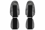stolsöverdrag säte (serie elegance, för två bälten, skåra på handtaget och spak för att frigöra ryggstödet, färg grå) volvo fh 09.01-01.12