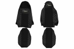 sėdynės užvalkalas sėdynės elegancija (juoda, vairuotojo sėdynė su mikrofonu, įvairios sėdynės) scania p,g,r,t 01.14-