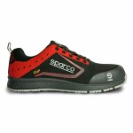 Sparco darbinių batų puodelis, dydis: 42, saugos kategorija: s1p, src, medžiaga: tinklelis / zomšas, spalva: juoda/raudona, batų pirštas: kompozicinė medžiaga