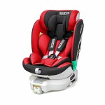 Rotating child seat ECE R129 (I-SIZE) (9-25 kg.), Black/Red, ISOFIX with base + stabilizing support