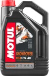 101231 4L MOTUL Snowpower 4T 0W40 Full synth. oil 4-stroke lumesaanidele, for motorcycles, ATV-dele