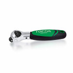 TOPTUL Ratchet wrench 1/2", length: 160mm, teeth number: 72, short handle, rotating head