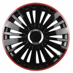 wheel cover for passanger car FALCON black-red glossy 15" 4pc