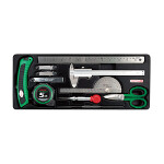 TOPTUL Mechanic's set, Socket Wrench Set measuring and cutting tools 11 parts, in box Caliper, measuring tape, etc.