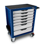 Tool Trolley/ box with varustusega AUDI; VW, tool number: 282 pc, all drawers number: 7, drawer type: (EN) D; foam (SFS), paint: blue, series: PRO-PLUS CARBON, AUDI; VW, 805/978/746/462 mm