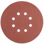 apaļš smilšpapīra disks ar asināmā stiprinājumu 150 mm, k150, 5 gab., ar 8 caurumiem