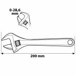 adjustable wrench 8", 200MM, NEO