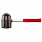 RUBBER MALLET 90/95MM , 1250G/40OZ, FACES - ALMOST FLAT / HALF ROUND (ITALIAN TYPE), TUBULAR STEEL H