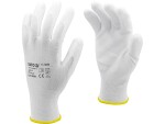 gloves nylon/PU white 9