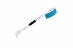 ABS ICE SCRAPER WITH SOFTGRIP & INTEGRATED DUAL BRUSH WHITE&BLUE 640mm