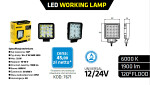 лампа LED лампа Фара рабочего света 1900LM 120 градусов 6000K 12/24V
